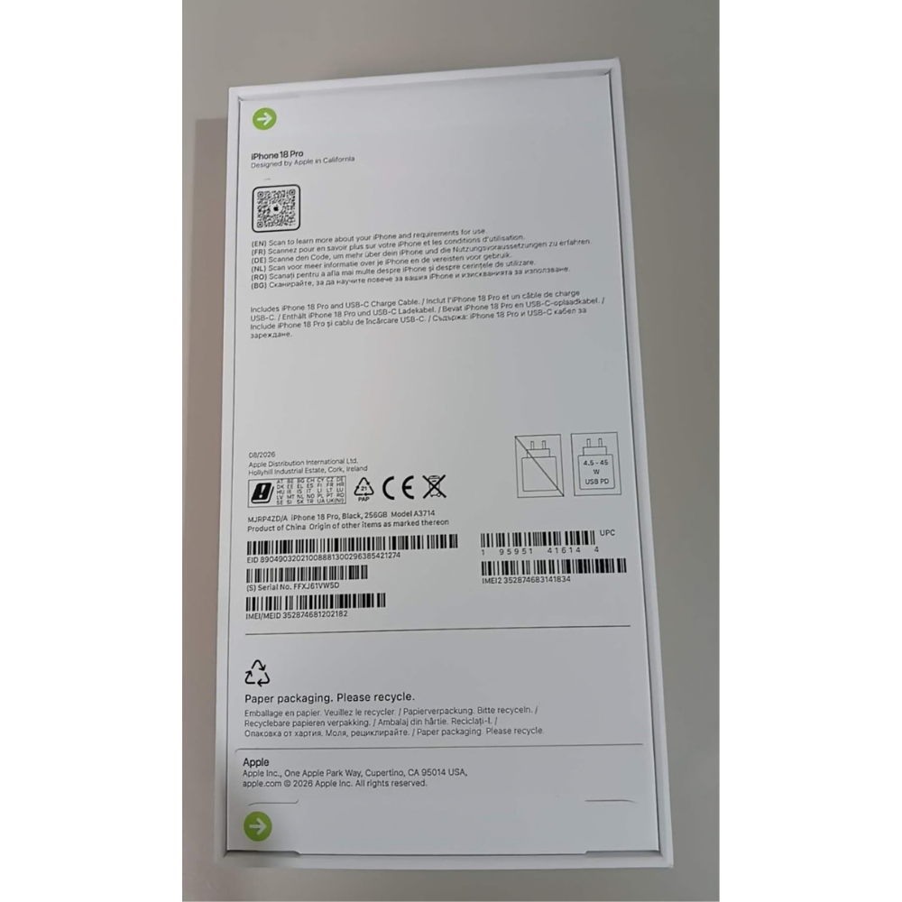 Apple iPhone 18 Pro 5G - (IVA incluido)